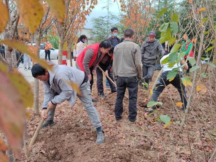 提升墟落人居情形 共绘墟落新画卷——集团驻村事情队与寿山村群众共建樱唬；；；ù蟮